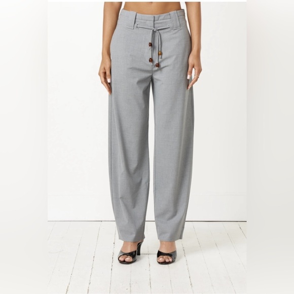 EUC Ganni- Drapey Melange Mid Waist Pants. Size US 6- EU 38 - Picture 1 of 16